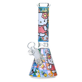 10" 5mm Arsenal Cartoon Collage Beaker