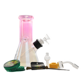 Arsenal Glass - 8" Rainbow Glass Bong 9-in-1 Dab Kit