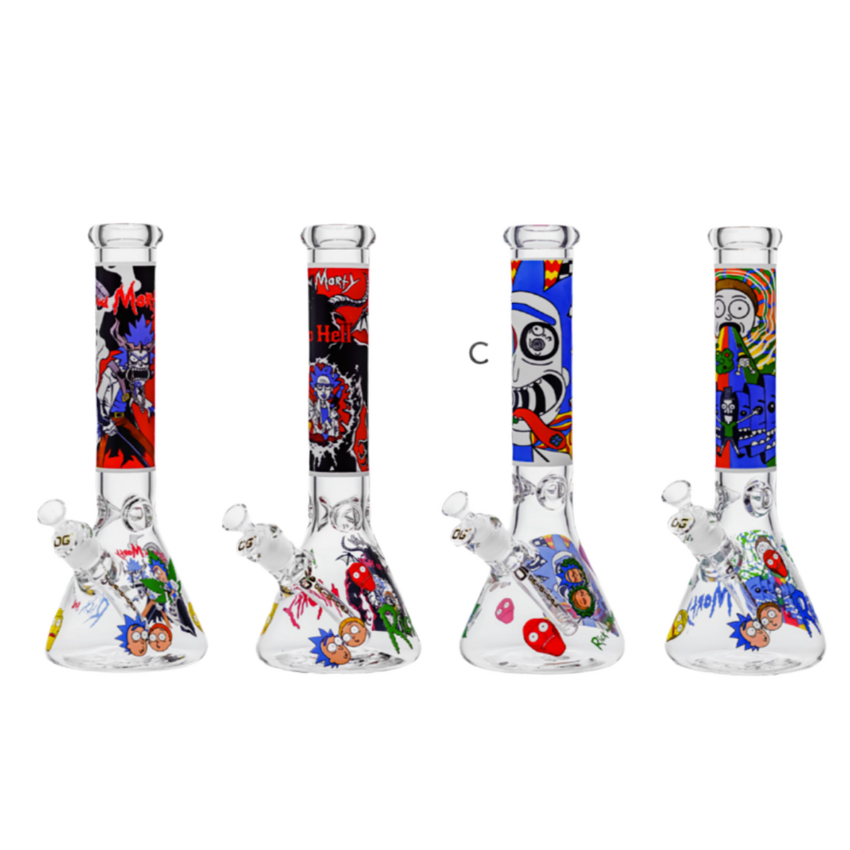 OG 14” 7mm Glow in The Dark Cartoon Beaker (OG-716)
