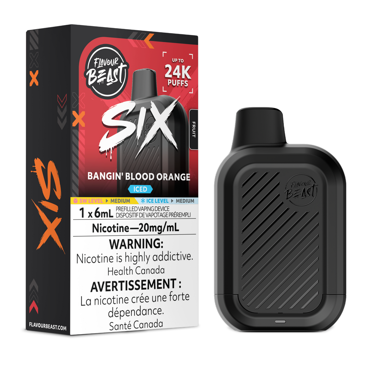 Flavour Beast SIX - 24K Puffs Disposable Vape (6ml)