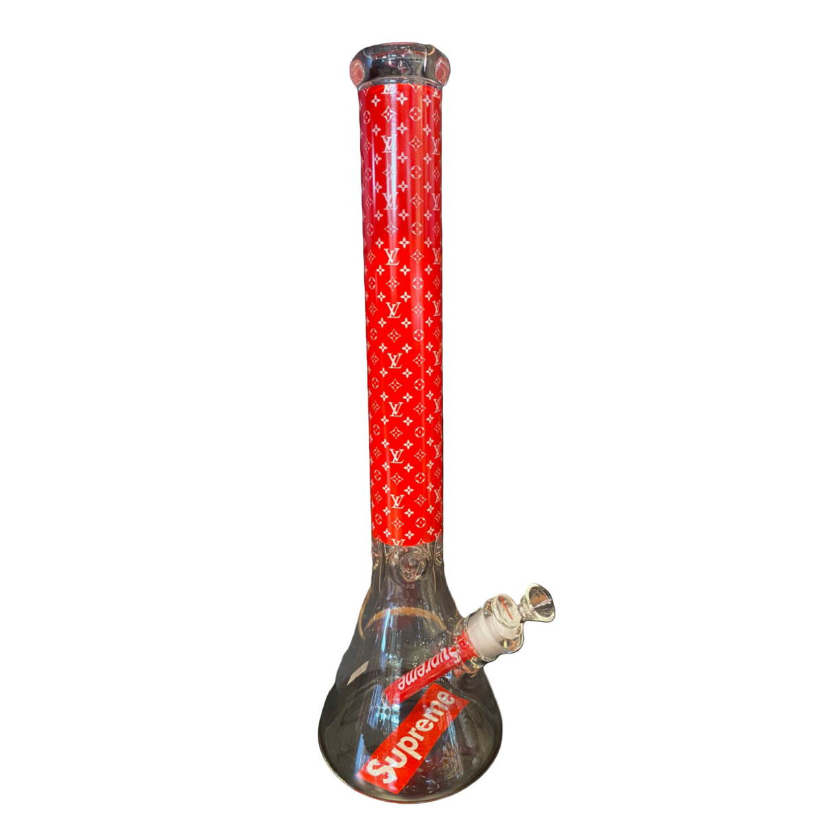 20" 9MM LOUIS VUITTON DECOR GLASS BONG - SUPREME