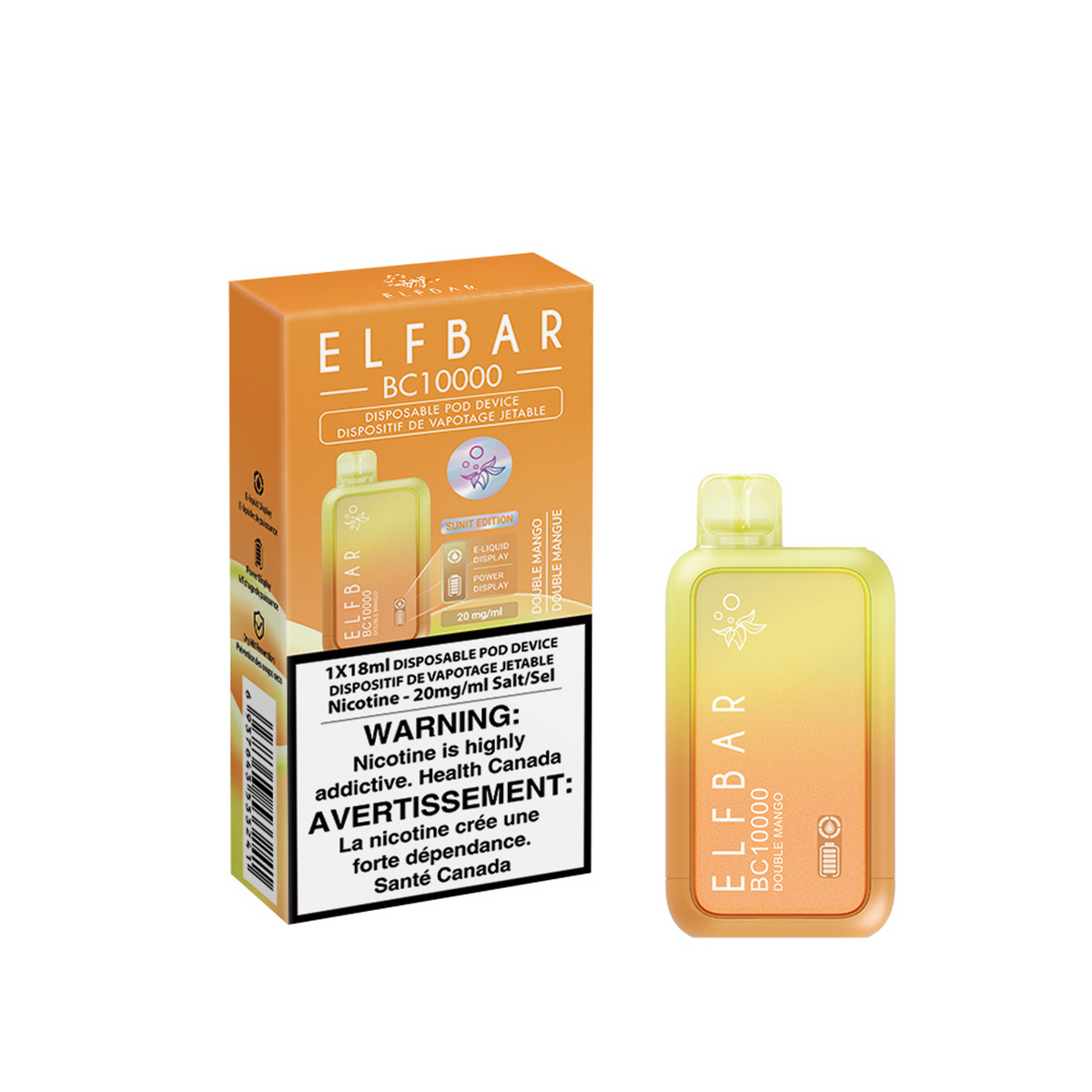 Elf Bar BC10000 18ml Disposable Vape- Double Mango