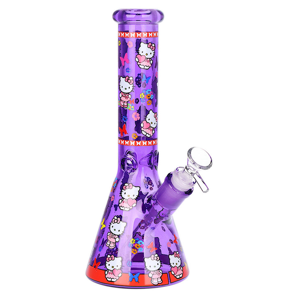 10" Hello Kitty Neon Beaker Glass Water Pipe