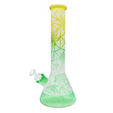 Infyniti - 14" Water Pipe with Peacock and Leaf Print