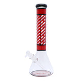 Infyniti - 14" Water Pipe with Beaker Base Stripe Design