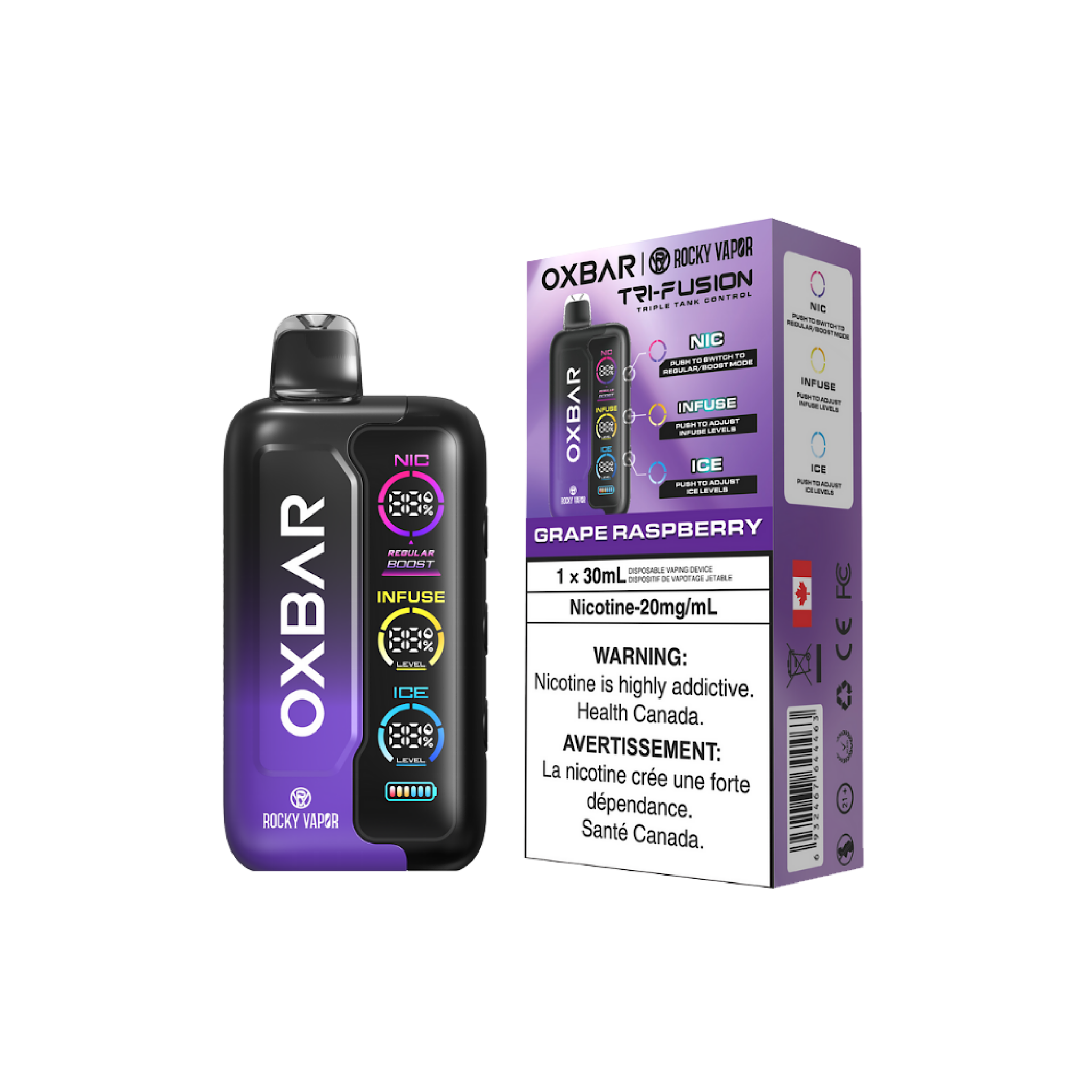 Oxbar Tri Fusion - 70K Puffs Disposable Vape