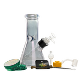 Arsenal Glass - 8" Rainbow Glass Bong 9-in-1 Dab Kit
