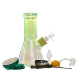 Arsenal Glass - 8" Rainbow Glass Bong 9-in-1 Dab Kit