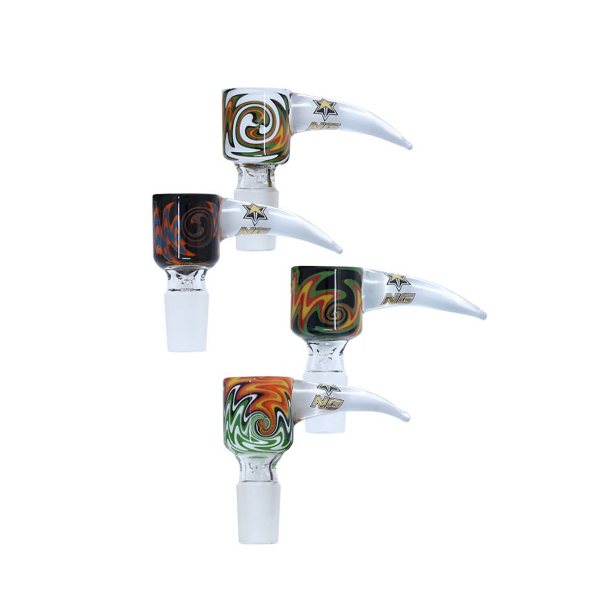 Preemo Glass - Long Tip Worked Color Bowl