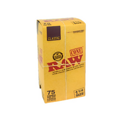 RAW Classic Pre-Rolled Cones - 1¼ - BULK Box of 75