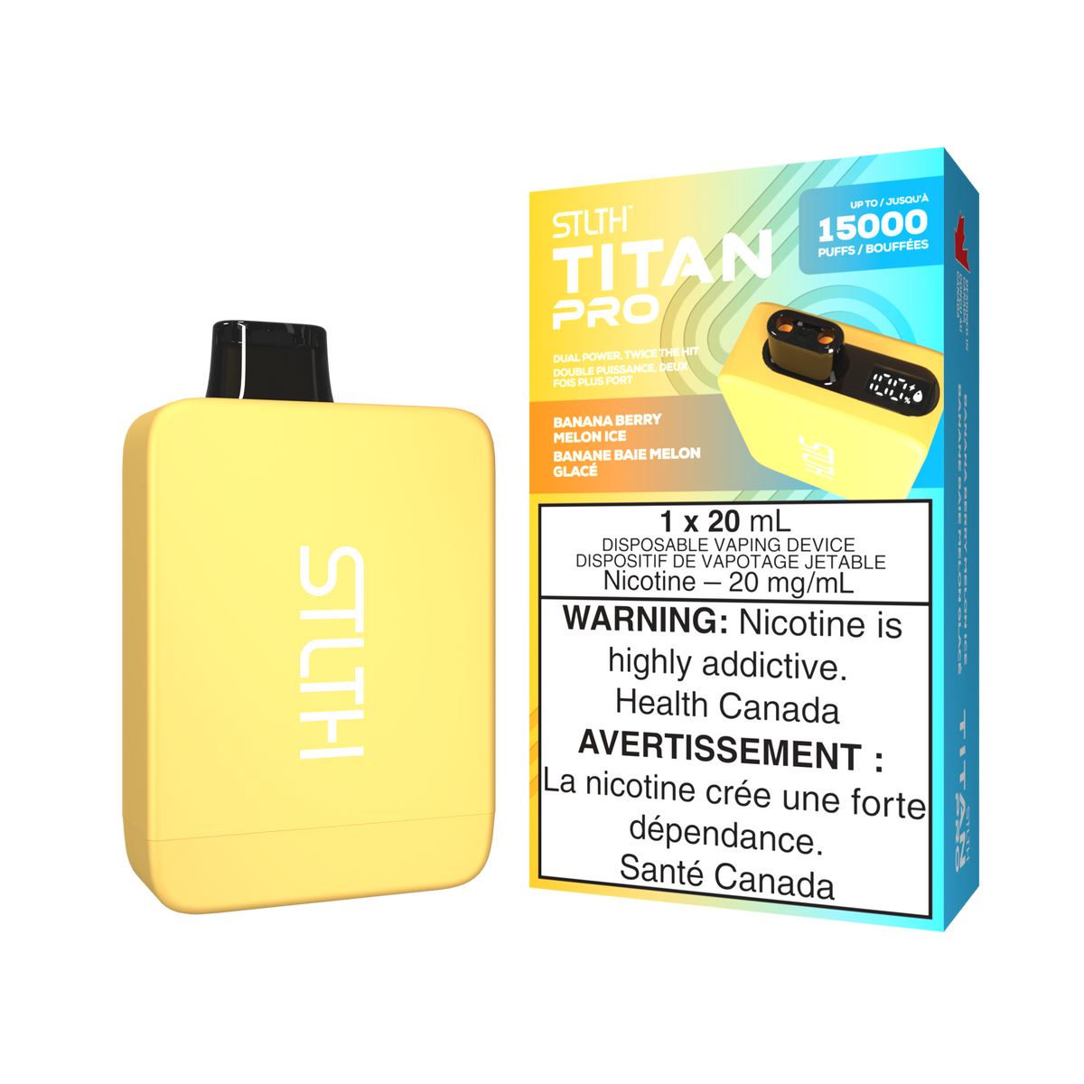 STLTH TITAN PRO - 15000 Puffs (Provincial Tax)