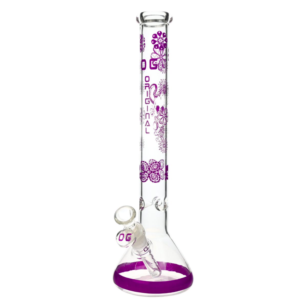 OG Original - 14" 5mm  Glass Flower Pattern Beaker (OG-525)