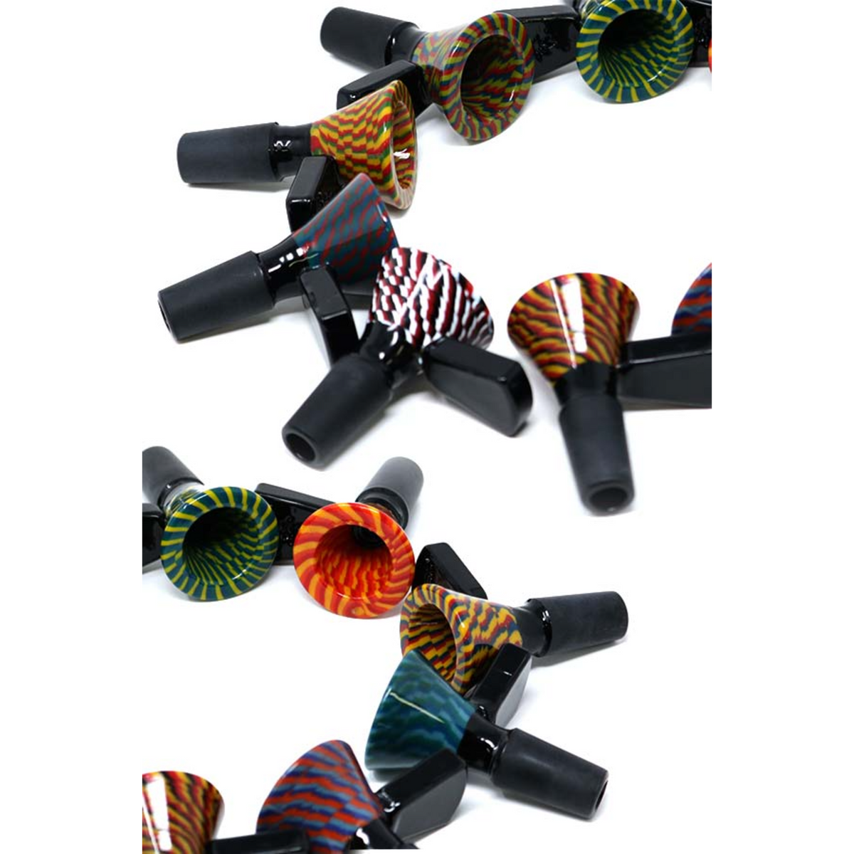 Preemo Glass - Tri-Color Twist Bowls