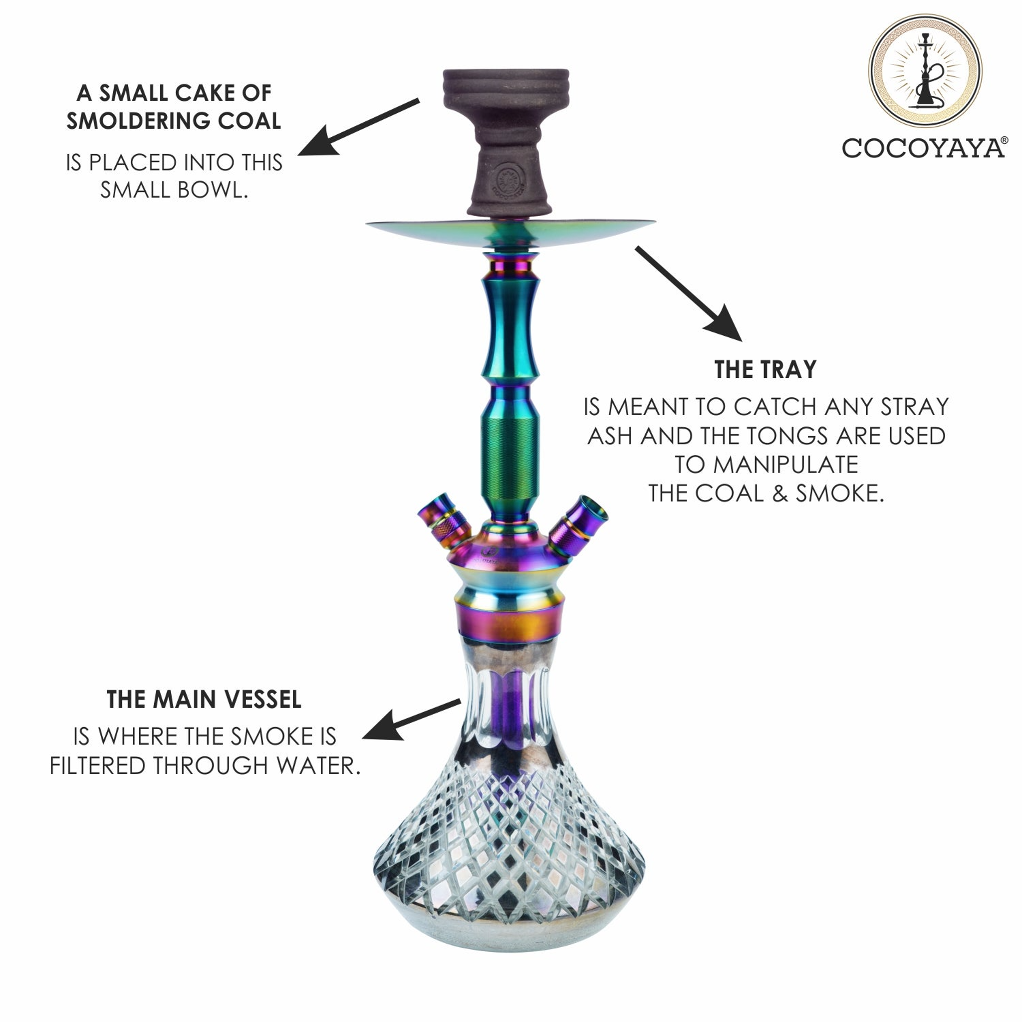 COCOYAYA- Pedro 20 Inch Rainbow SHISHA