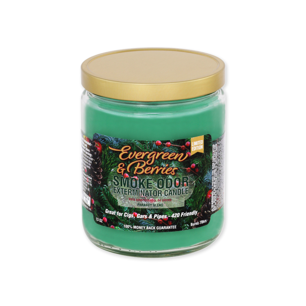 Smoke Odor Exterminator Candle - EVERGREEN AND BERRIES