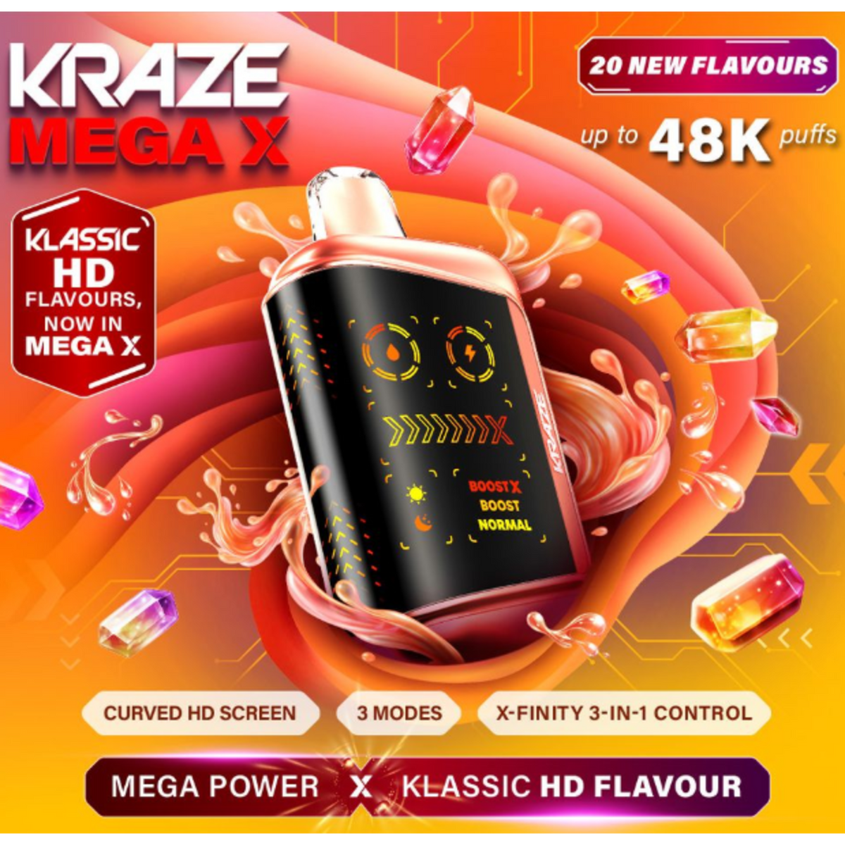 Kraze Mega X Disposable Vape - 48K Puffs