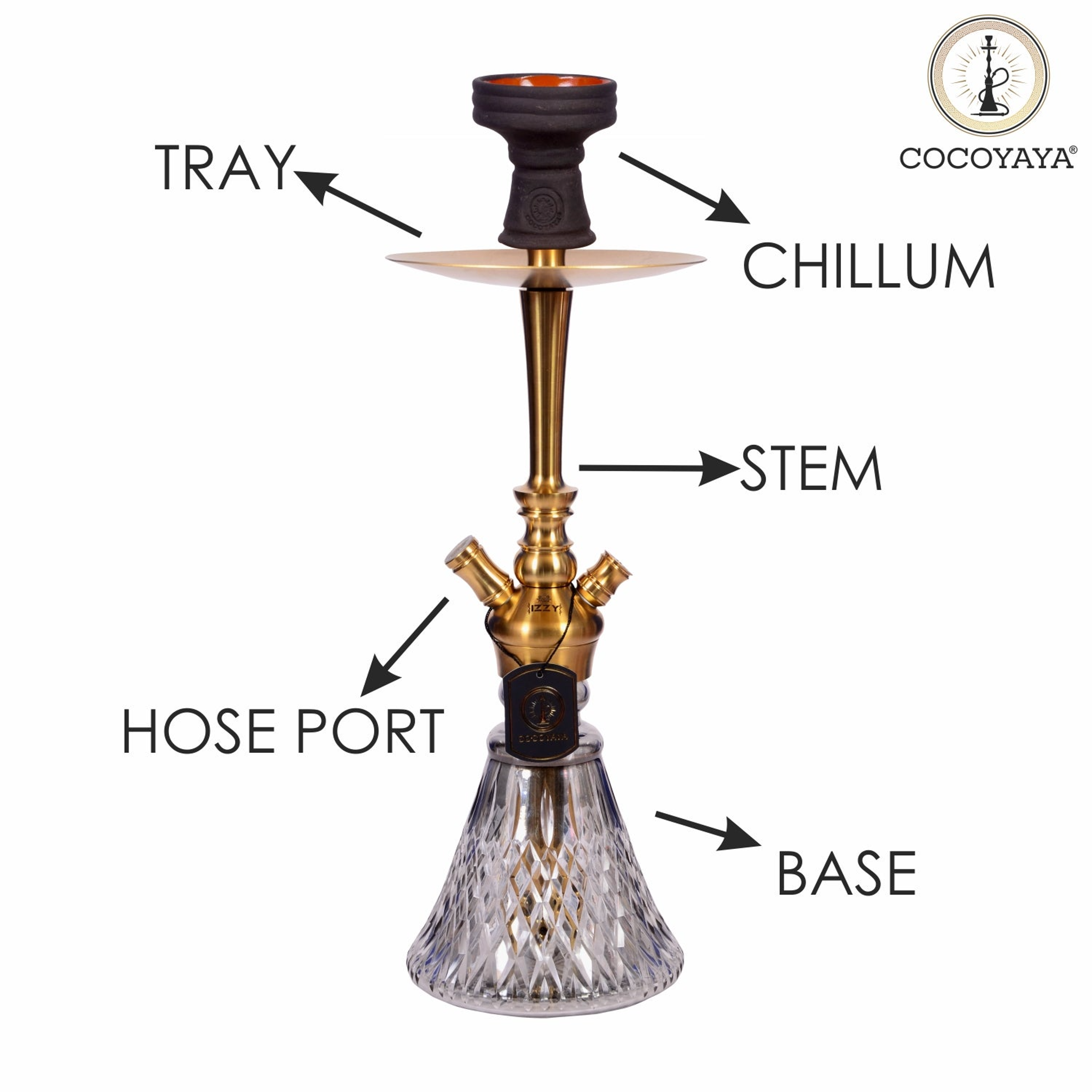 COCOYAYA - Prince 16 Inch Golden Shisha