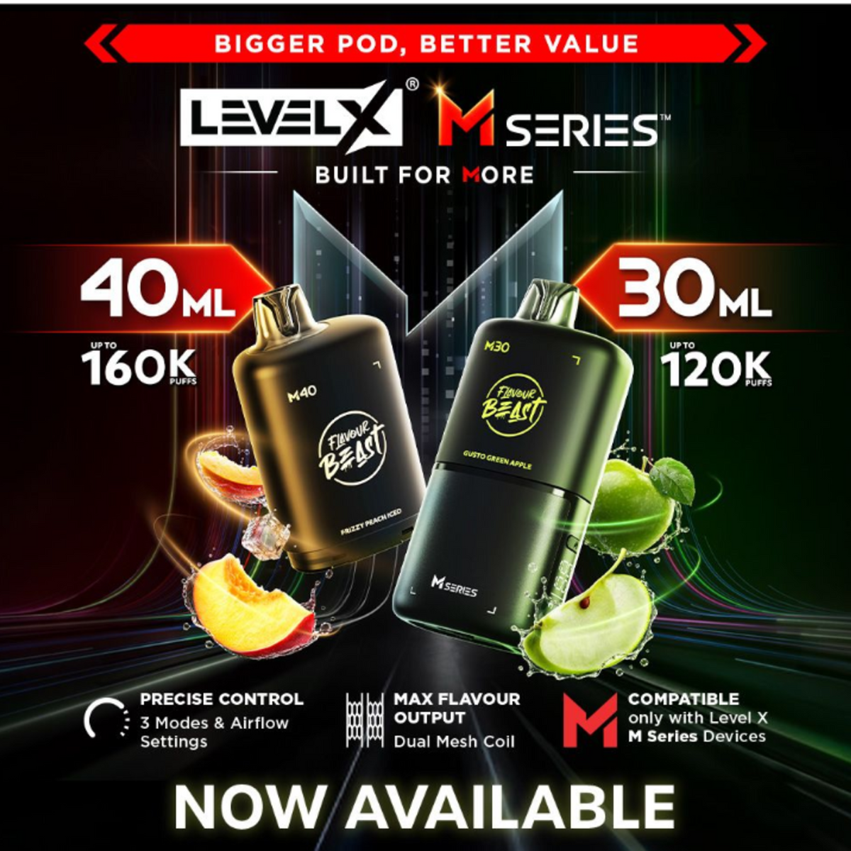 Level X M4 Series Pods - 40mL (160K Puffs)