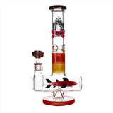 Cheech Glass 14" Red Fish Inline Tube With Fish Bowl (CHE-228)