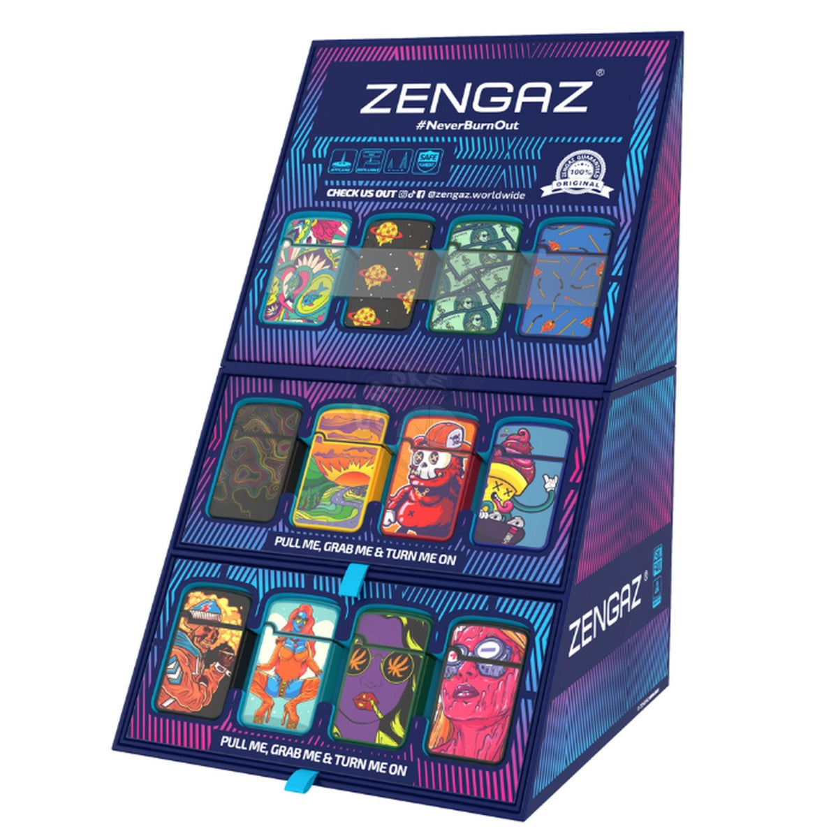 Zengaz Mega Jet Rubberized Lighters (Assorted)